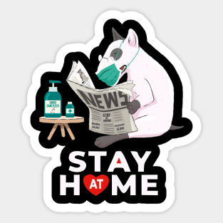 stay at home dog Sticker